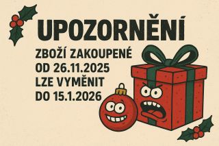 📢Nebojte se nakoupit dárek pod stromeček! 👉Nevhodný dárek nakoupený od 26.11.2025 můžete vyměnit do 15.1.2026! #rockway...